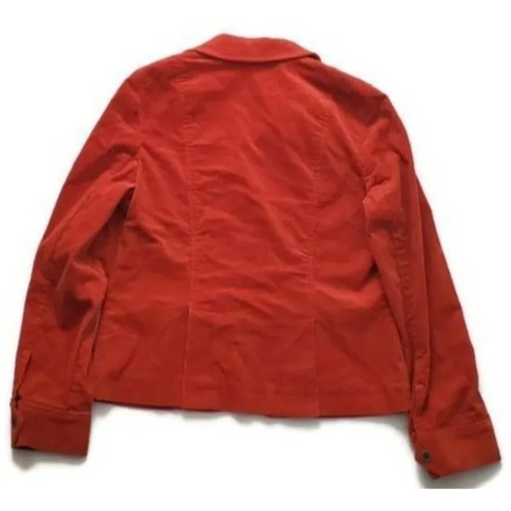 Madison Studio Women’s Rustic Red Corduroy Button Front Blazer Jacket Size 10 - Picture 3 of 12